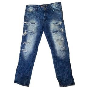 Southpole Distressed Acid Wash Jeans Mens 36x32 Y2K Grunge Streetwear Urban Edgy